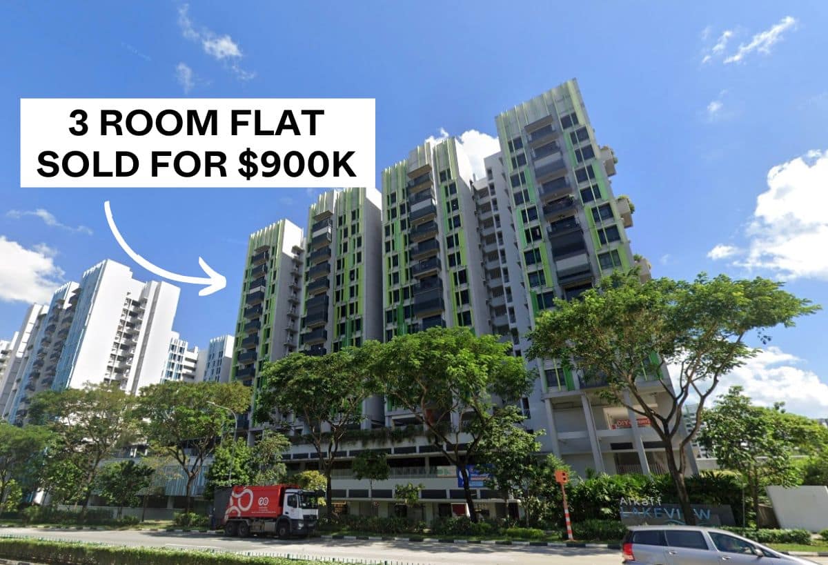 3 room flat hdb record price 900k